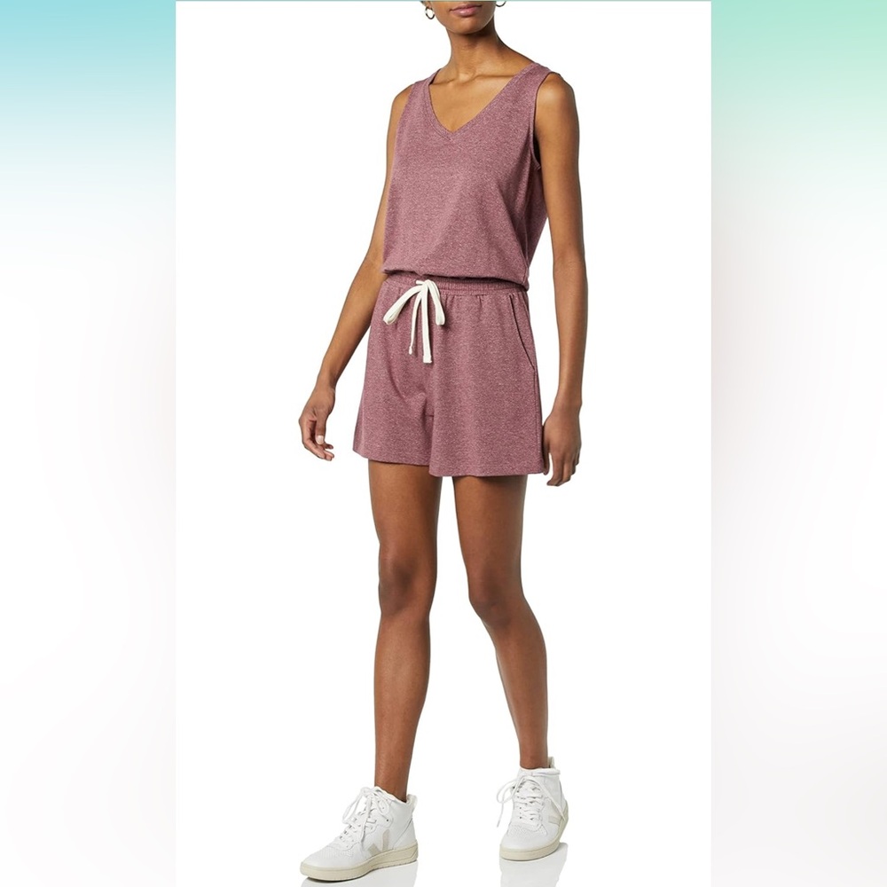 Amazon Essentials Women's Studio Terry Fleece Romper NWT